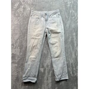 Gap 1969 Womens Sz  26P Designer Jeans Blue Real Straight Light Wash Ladies Pant